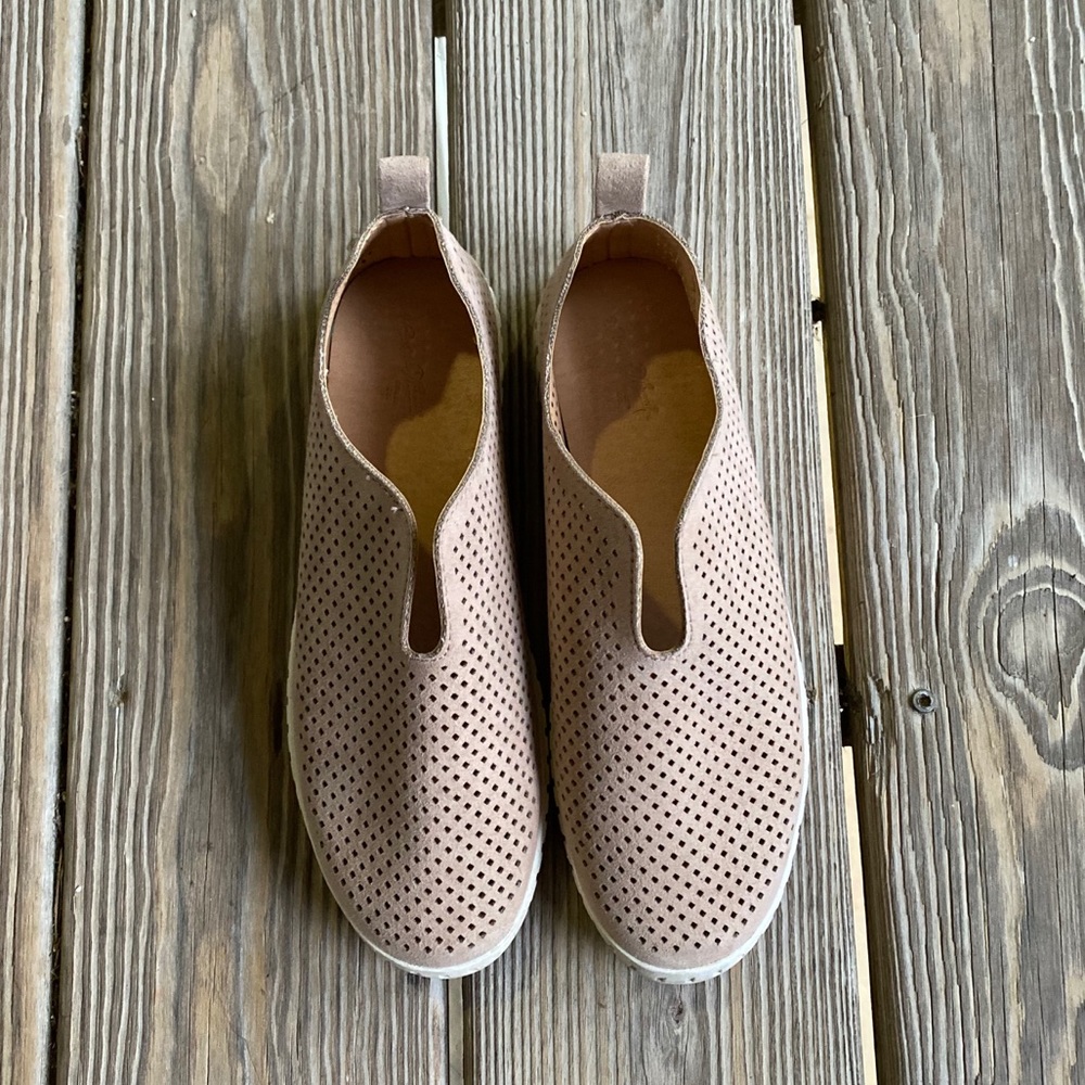 nude slip ons